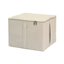 収納ボックス 収納ケース 取っ手付き ダブルファスナー インテリア 小物入れ ファブリックケース 衣装ケース アイボリー 白 グレー ブラウン 茶色 アースカラー 【納期A】【toh-356460】