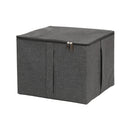 収納ボックス 収納ケース 取っ手付き ダブルファスナー インテリア 小物入れ ファブリックケース 衣装ケース アイボリー 白 グレー ブラウン 茶色 アースカラー 【納期A】【toh-356460】