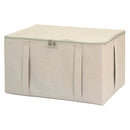 収納ボックス 収納ケース 取っ手付き ダブルファスナー 小物入れ ファブリックケース 衣装ケース マルチ収納 アイボリー 白系 グレー ブラウン 茶 アースカラー 【納期A】【toh-356463】