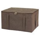 収納ボックス 収納ケース 取っ手付き ダブルファスナー 小物入れ ファブリックケース 衣装ケース マルチ収納 アイボリー 白系 グレー ブラウン 茶 アースカラー 【納期A】【toh-356463】