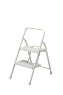 脚立 2段 おしゃれ インテリア ステップ 土台 アイボリー 白系 グレー オシャレ お洒落 スチール 高さ 77cm 二段 【納期A】【toh-380753】