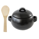 土鍋 炊飯鍋 ご飯鍋 3合炊き しゃもじ付き 萬古焼 陶器 ガス火対応 直火対応 おしゃれ かわいい 和風 昔ながら モダン デザイン 日本製 【納期A】【toh-382681】