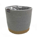 プランターカバー 鉢カバー 7号 8号 サイズ対応 ロープ おしゃれ ナチュラル かわいい 観葉植物 インテリアグリーン フローリング傷防止 カジュアル カフェ風 【納期A】【toh-394675】