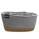 プランターカバー 鉢カバー ワイド 横長 3号 4号 サイズ対応 ロープ おしゃれ 室内 観葉植物 インテリアグリーン 床キズ防止 フローリング カジュアル カフェ風 【納期A】【toh-394679】