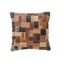 クッション デニム生地 おしゃれ インテリア アクセント 目立つ かっこいい デニムクッション デニム地 パッチワーク風 デザイン 45×45cm 正方形 【納期B】【azm-ttc-331a】