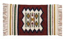 ラグ 玄関マット キリム柄 インド綿 45×75cm ラグマット 長方形 ネイティブ 民族柄 おしゃれ アメリカン カジュアル おしゃれ インテリア 玄関 リビング 【納期B】【azm-ttr-104d】