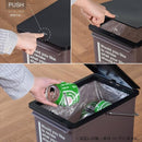 ゴミ箱 ごみ箱 プッシュ式 カフェスタイル 深型 角型 プラスチック製 【納期A】【190651】