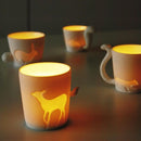 マグカップ 磁器製 北欧 おしゃれ インテリア キャンドルカップ アニマル 動物 【納期A】【193911】