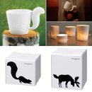 マグカップ 磁器製 北欧 おしゃれ インテリア キャンドルカップ アニマル 動物 【納期A】【193911】