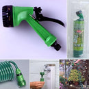 ガーデンコイルホース 6m グリーン 緑 ホース 噴射ノズル付 シャワー ミスト 巻き取り不要 【納期A】【203755】