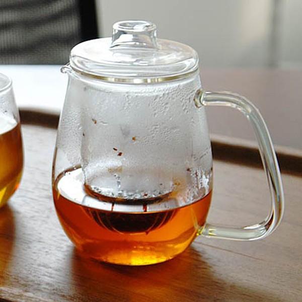 ティーポット ガラス おしゃれ 耐熱ガラス ティポット シンプル 透明 茶こし ふた付き 【納期A】【204892】