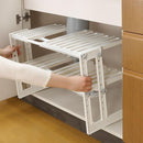 シンク下フリーラック 2段 伸縮タイプ 【納期A】【215888】