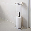 トイレットペーパーホルダー トイレ収納 プレート付きトイレットペーパースタンド 山崎実業 【納期A】【220420】