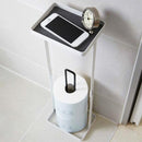 トイレットペーパーホルダー トイレ収納 プレート付きトイレットペーパースタンド 山崎実業 【納期A】【220420】