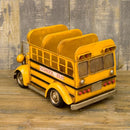 ブリキ おもちゃ 置き物 車 CDラック 収納 入れ物 容器 オブジェ レトロ ビンテージ風 ノスタルジー おしゃれ イエロー 黄色 バス 自動車 【納期C】【akz-1104e-2460】