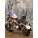 ブリキ おもちゃ 置き物 バイク インテリア オブジェ 玩具 アメリカン 国旗 星条旗 レトロ ハーレー風 飾り おしゃれ 二輪車 かっこいい 【納期C】【akz-1304e-3770】