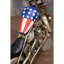 ブリキ おもちゃ 置き物 バイク インテリア オブジェ 玩具 アメリカン 国旗 星条旗 レトロ ハーレー風 飾り おしゃれ 二輪車 かっこいい 【納期C】【akz-1304e-3770】