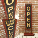 看板 OPEN オープン 開店 営業中 CLOSED クローズ 閉店 サインボード 自立式 スタンド カフェ レストラン 入り口 エントランス レトロ 【納期C】【akz-13tw213a1f】