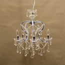 シャンデリア 照明 LED電球対応 5灯 おしゃれ シーリング 天井照明 吊り下げ アンティーク調 ゴージャス 豪華 かわいい お手軽 【納期C】【akz-14008-5】