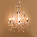 シャンデリア 照明 LED電球対応 5灯 おしゃれ シーリング 天井照明 吊り下げ アンティーク調 ゴージャス 豪華 かわいい お手軽 【納期C】【akz-14008-5】