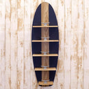 壁 収納 ウォールラック ウォールシェルフ 壁面 インテリア 5段 ラック 棚 サーフボード モチーフ デザイン おしゃれ 西海岸風 アメリカン 【納期C】【akz-18mg143m6n】