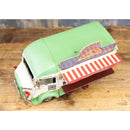 ブリキ おもちゃ 置き物 車 インテリア オブジェ レトロ ビンテージ調 ノスタルジー 風合い おしゃれ 味わい 緑 自動車 ピザ pizza 宅配 【納期C】【akz-2004e-8355】