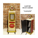 キャビネット 棚 収納 2段 デザイン おしゃれ おもしろ インテリア 扉付き ガスポンプ アメリカン カジュアル 置き物 【納期C】【akz-203ms1624s】