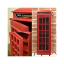 CDラック 収納棚 ラック マルチ 小物収納 コレクションケース おしゃれ かわいい 電話ボックス 赤 レッド インテリア アメカジ 3段 【納期C】【akz-204ms3076-3d】