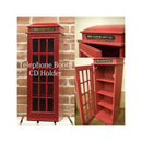 CDラック 収納棚 ラック マルチ 小物収納 コレクションケース おしゃれ かわいい 電話ボックス 赤 レッド インテリア アメカジ 3段 【納期C】【akz-204ms3076-3d】