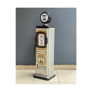 CDラック 収納棚 4段 ラック 扉付き 小物収納 コレクションケース おしゃれ かわいい ガスポンプ デザイン インテリア アメカジ 棚 【納期C】【akz-205ms3229-b】