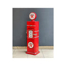 CDラック 収納棚 4段 ラック 扉つき 赤 レッド 小物収納 コレクションケース おしゃれ かわいい ガスポンプ デザイン インテリア アメカジ 【納期C】【akz-205ms3236-b】