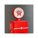 CDラック 収納棚 4段 ラック 扉つき 赤 レッド 小物収納 コレクションケース おしゃれ かわいい ガスポンプ デザイン インテリア アメカジ 【納期C】【akz-205ms3236-b】