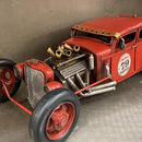 ブリキ おもちゃ 置き物 車 インテリア オブジェ 玩具 レトロ ビンテージ風 ヴィンテージ風 ノスタルジー 飾り おしゃれ 味わい 赤 自動車 【納期C】【akz-2110e-8699】