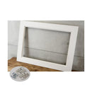 ウッドフレーム 枠 額 フレーム 木製 デコレーション インテリア オブジェ 白 ホワイト ゴールド アンティーク調 レトロ ビンテージ風 【納期C】【akz-25397b-fr-l】