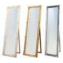 スタンドミラー 姿見 鏡 自立 ミラー アンティーク調 おしゃれ ゴージャス 姫系 ガーリー ヨーロピアン レトロ インテリア ゴールド ホワイト 白 ブラウン 【納期C】【akz-25397b】