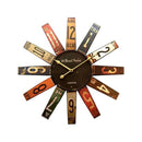 掛け時計 壁掛時計 円形 丸型 おしゃれ インダストリアル レトロ カジュアル アメリカン 西海岸 ナンバープレート デザイン モチーフ 【納期C】【akz-3a359】