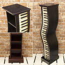 CDラック CDホルダー コレクションラック ディスプレイラック 棚 収納棚 本棚 おしゃれ ピアノ デザイン モチーフ おしゃれ インテリア 高級感 重厚 【納期C】【akz-5653】