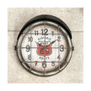 掛時計 壁掛け時計 円形 丸型 おしゃれ インダストリアル インテリア アメカジ 西海岸 ROUTE66 ルート66 潜水艦 デザイン モチーフ イエロー 黄色 ゴールド 【納期C】【akz-5a064】