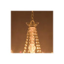 シャンデリア 照明 LED対応 9灯 おしゃれ シーリング 天井照明 吊下げ アンティーク ゴージャス 豪華 かわいい 軽量 白 ホワイト ガーリー 【納期C】【akz-67b308887k-cream】