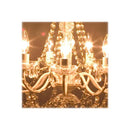 シャンデリア 照明 LED対応 9灯 おしゃれ シーリング 天井照明 吊下げ アンティーク ゴージャス 豪華 かわいい 軽量 白 ホワイト ガーリー 【納期C】【akz-67b308887k-cream】