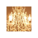 シャンデリア 6灯 led 対応 天井 照明 白 ホワイト アンティーク レトロ ゴージャス 北欧 ヨーロピアン おしゃれ オシャレ 豪華 軽い 軽量 【納期C】【akz-67b308888k-cream】