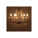 シャンデリア 6灯 led 対応 天井 照明 アンティーク レトロ ゴージャス 北欧 ヨーロピアン おしゃれ 軽い 軽量 デザイン 姫系 ガーリー 【納期C】【akz-67b308888k-darkgold】