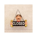 看板 オープン OPEN クローズ CLOSE サインボード おじさん ジェントルマン 入り口 玄関 ドア 扉 オブジェ インテリア 【納期C】【akz-a1019】