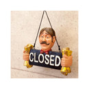 看板 オープン OPEN クローズ CLOSE サインボード おじさん ジェントルマン 入り口 玄関 ドア 扉 オブジェ インテリア 【納期C】【akz-a1019】