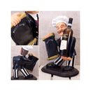 ワインホルダー メニューボード おしゃれ カフェ レストラン 飲食店 ワイン 置き物 インテリア おもしろ デザイン シェフ コック モチーフ 【納期C】【akz-a1603】