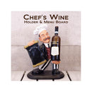 ワインホルダー メニューボード おしゃれ カフェ レストラン 飲食店 ワイン 置き物 インテリア おもしろ デザイン シェフ コック モチーフ 【納期C】【akz-a1603】