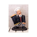 ワインホルダー メニューボード おしゃれ カフェ レストラン 飲食店 ワイン 置き物 インテリア おもしろ デザイン シェフ コック モチーフ 【納期C】【akz-a1603】