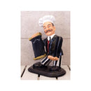 ワインホルダー メニューボード おしゃれ カフェ レストラン 飲食店 ワイン 置き物 インテリア おもしろ デザイン シェフ コック モチーフ 【納期C】【akz-a1603】