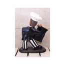 ワインホルダー メニューボード おしゃれ カフェ レストラン 飲食店 ワイン 置き物 インテリア おもしろ デザイン シェフ コック モチーフ 【納期C】【akz-a1603】