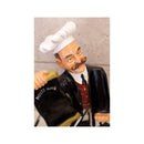 ワインホルダー メニューボード おしゃれ カフェ レストラン 飲食店 ワイン 置き物 インテリア おもしろ デザイン シェフ コック モチーフ 【納期C】【akz-a1603】